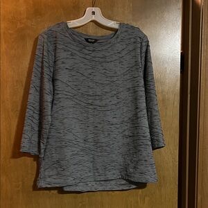 Simply Vera Vera Wang Charcoal Long Sleeve Top